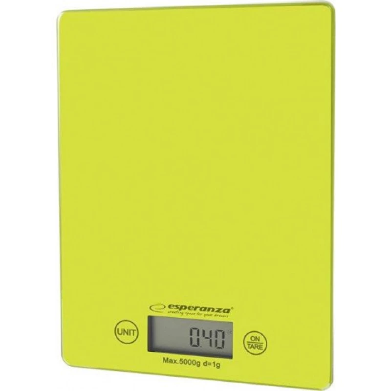Cantar de bucatarie ESPERANZA LEMON EKS002G, 5 kg,  Plastic,  LCD display,  Functia tara, 1xCR2032