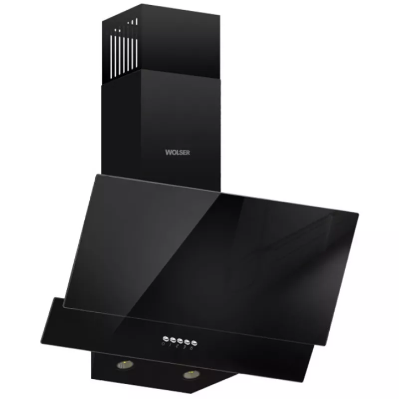 Hota WOLSER WL -F 60 AL, 500 m³/ h, 1 motor, 60 cm, Filtru din aluminiu absorbant de grasimi, Negru