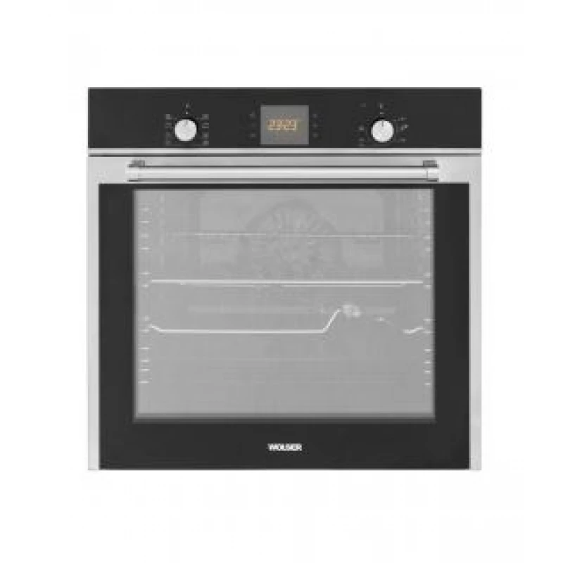 Cuptor electric incorporabil WOLSER WL-TR09 DB IX, 80 l, 8 functii, Grill, Timer, Сuratare traditionala, Inox, Negru, A