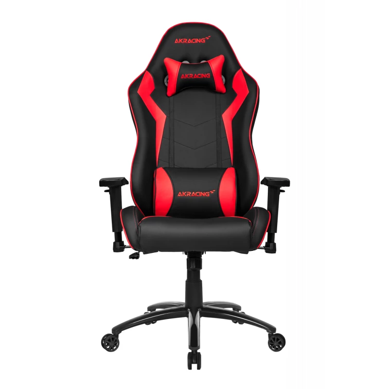 Fotoliu Gaming AKRacing Core SX AK-SX-RD Red, Metal,  Piele eco,  Gazlift,  150 kg,  160-190 cm,  Negru,  Rosu