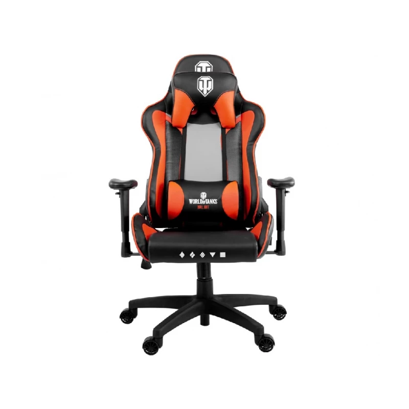 Fotoliu Gaming AROZZI VERONA WOT EDITION BLACK/ORANGE WORLD OF TANKS MERCH, Metal, Piele eco, Gazlift, 105 kg, 160-180 cm, Negru, Oranj