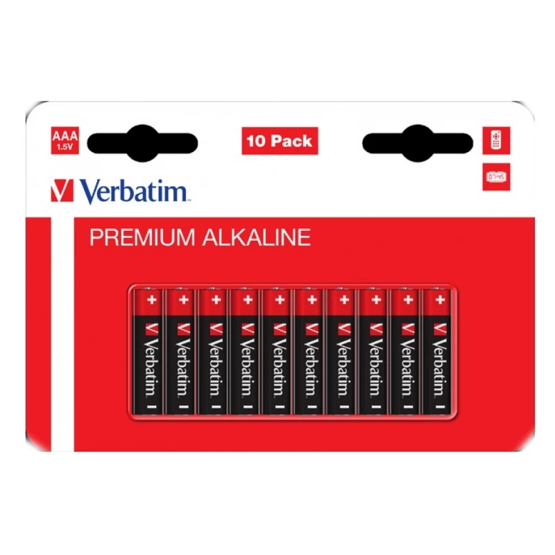 Baterie VERBATIM ALCALINE BATTERY  AAA,  10PCS,  BLISTER PACK