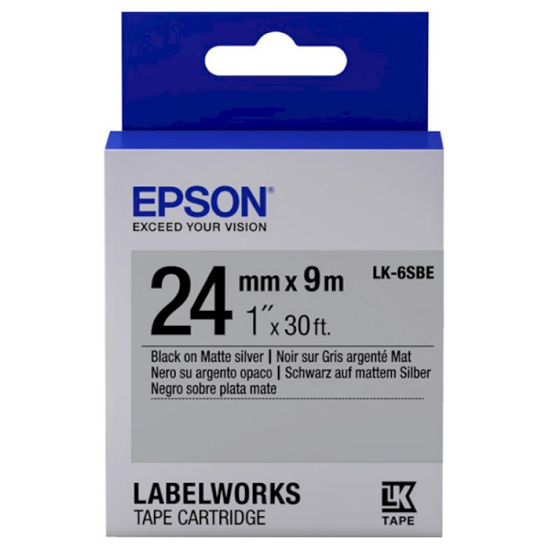 Картридж EPSON 24MM/9M MATTE BLK/MATTSIV,  LK6SBE C53S656009
