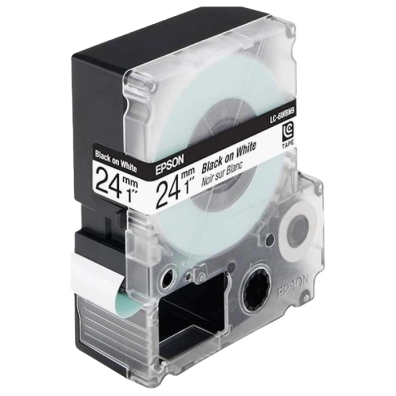 Cartus EPSON 24MM/9M STD BLK/WHT,  LK6WBN C53S656006