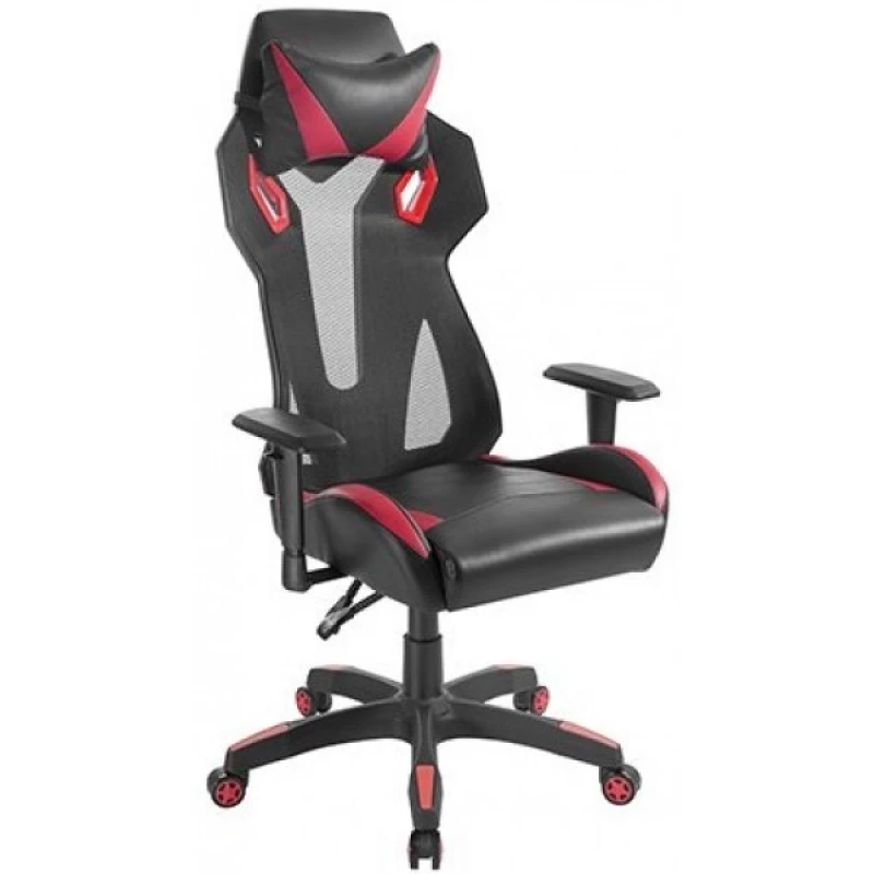 Fotoliu Gaming Lumi CH06-8 BLACK/RED, u, Height Adjustable Armrest,  350mm Nylon Base,  60mm Nylon Caster,  100mm Class 3 Gas Lift,  Weight Capacity 150 Kg