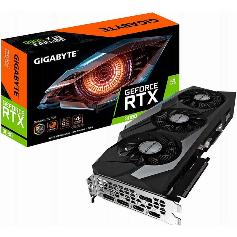 Placa video GIGABYTE GV-N3080GAMING OC-10GD, GeForce RTX 3080, 10GB GDDR6X 320bit HDMI DP
