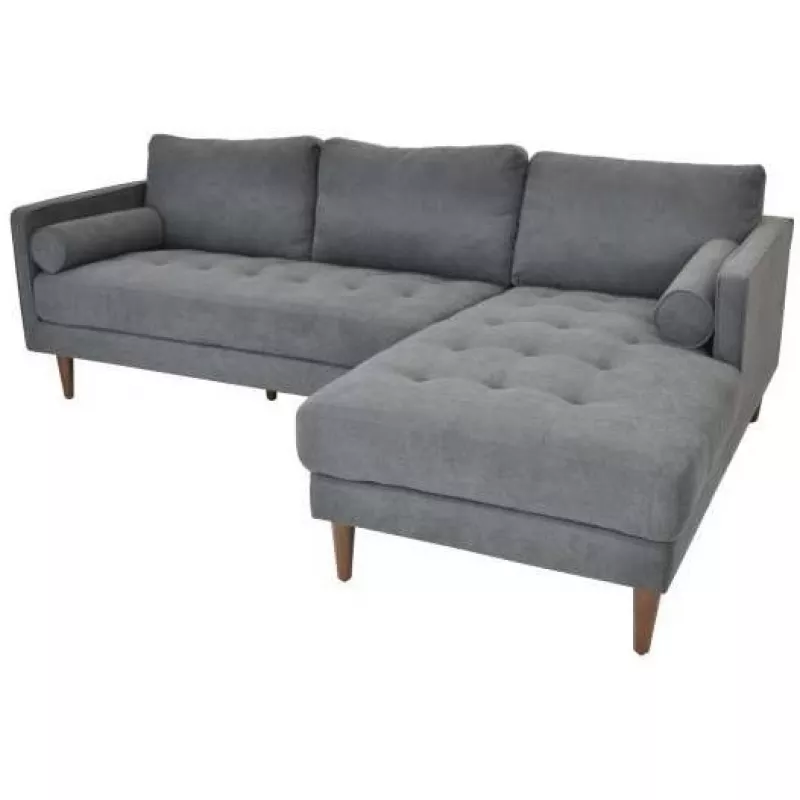 Canapea de colt DP CITY ~DREAPTA DARK GREY, Canapea,  Stofa,  245 x 168 x 70 cm