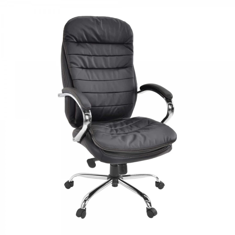 Fotoliu de birou DP BX-3679~Black, Pentru oficiu,  Piele naturala,  Gazlift,  Negru, 120-127 x 63 x 73