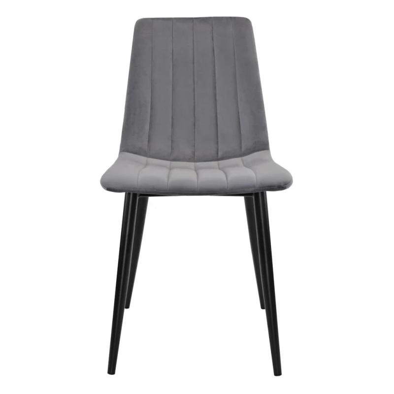 Scaun DP DC-90P~N23 CATIFEA-DARK GREY+BLACK LEGS, Metal,  Placaj,  Spuma poliuretanica,  Stofa,  Gri inchis,  Negru,, 85 x 43 x 54
