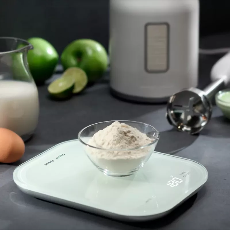 Cantar de bucatarie GORENJE KT 10 ORAITO W, 10 kg,  Sticla,  LCD display, 3 х AAA