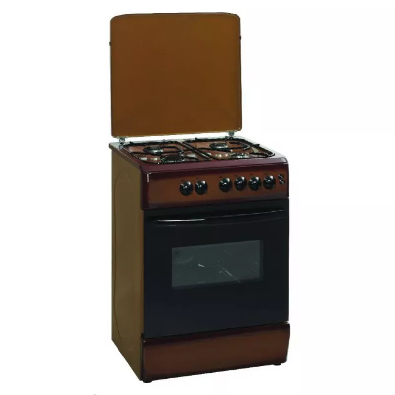 Aragaz BAUER TG 6640 BI, Gaz,  4 arzatoare,  Aprindere electrica,  65 l,  Maro