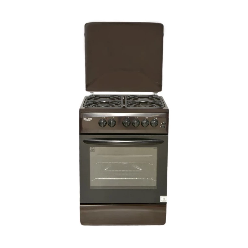 Aragaz combinat BAUER TE 6640 BIC, 65 l,  4 arzatoare,  Aprindere electrica,  Curatare traditionala,  60 cm,  Maro