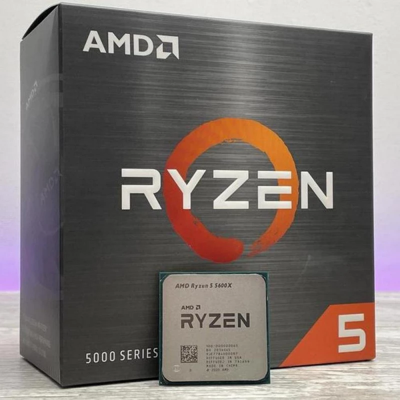 Процессор AMD Ryzen 5 5600X Box, AM4, 3.7-4.6GHz,  32MB,  7nm,  65W,  6 Cores,  12 Threads