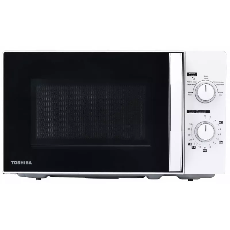 Микроволновая печь TOSHIBA MW-MM20P(WH), 20 л,  800 Вт,  5 уровней мощности,  Белый, Черный