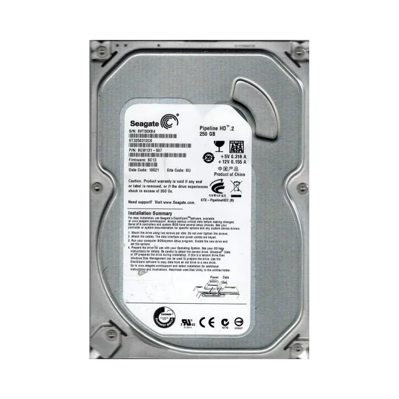 HDD SEAGATE Pipeline HD.2 (ST3250312CS), 3.5 250GB