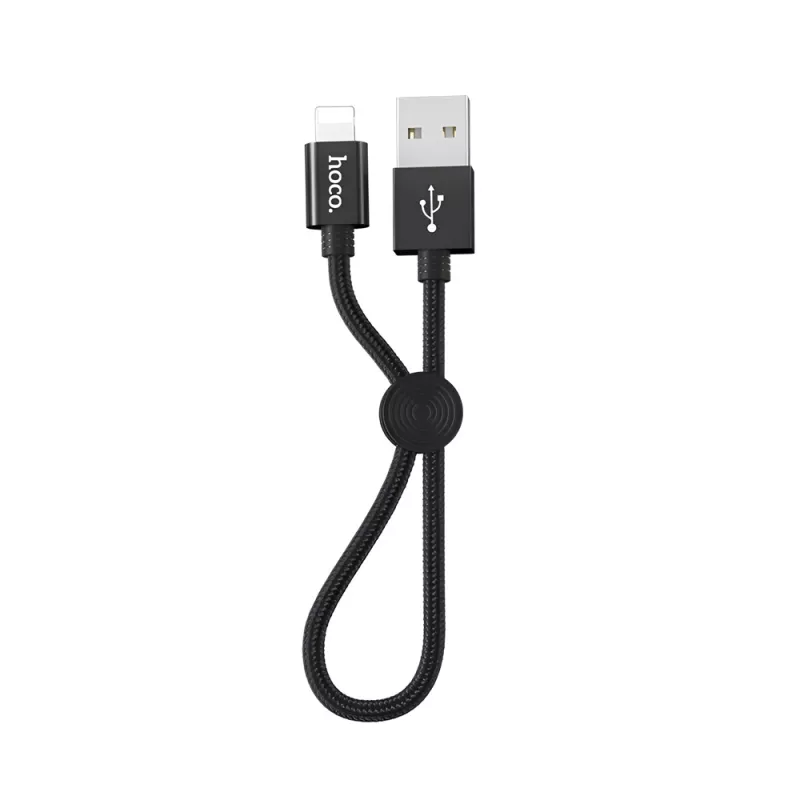 Кабель Hoco X35 PREMIUM CHARGING DATA CABLE FOR LIGHTNING(L=0.25M) BLACK, HOCO