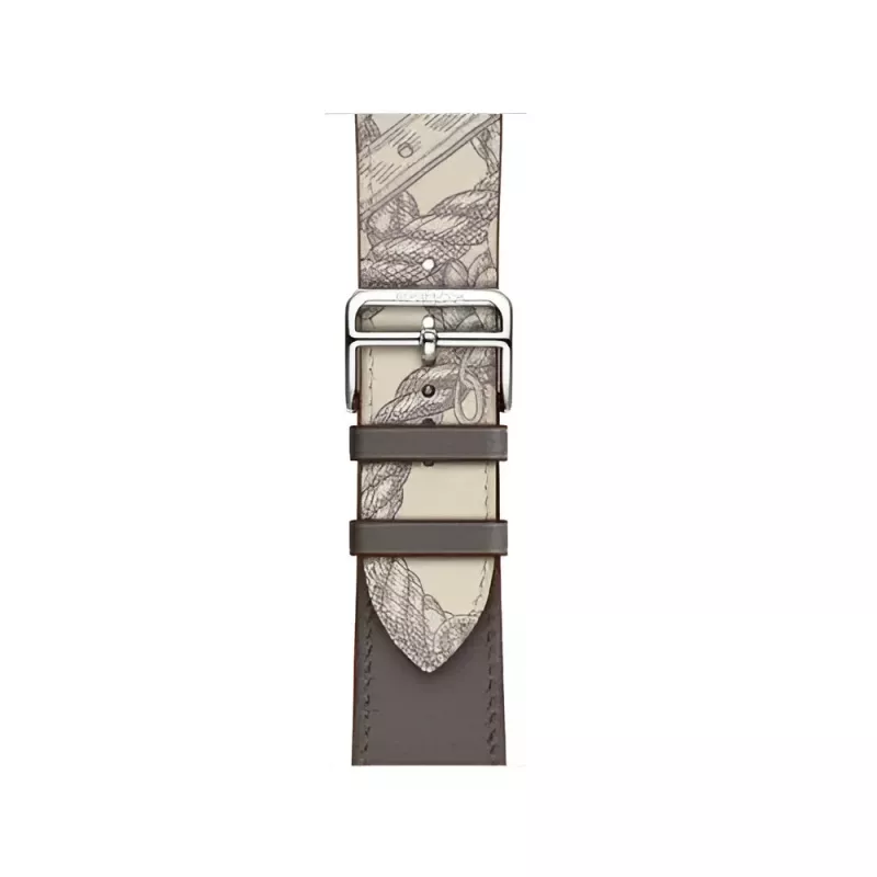 Bratara pentru ceas VPG RHEA SERIES REAL LEATHER IWATCH STRAP GREY  40MM