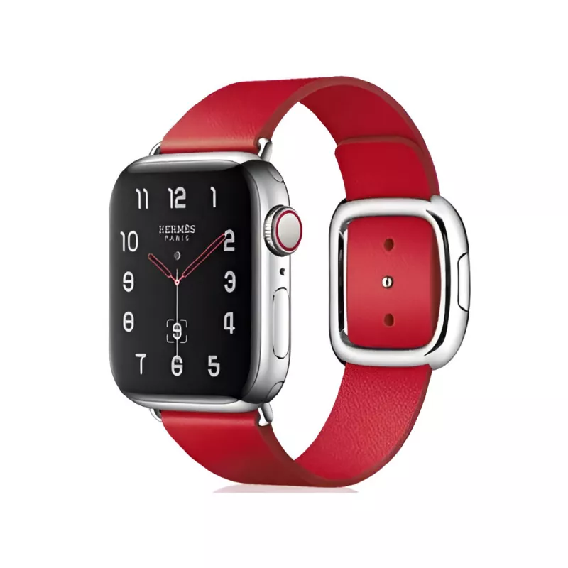 Bratara pentru ceas VPG TETHYS SERIES REAL LEATHER IWATCH STRAP RED  40MM