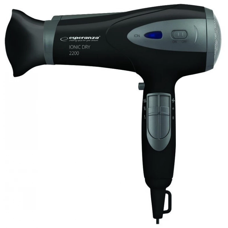 Uscator de par ESPERANZA VIVIEN EBH005K, Uscator clasic,  2 viteze,  3 regimuri de temperatura,  Functie ionica