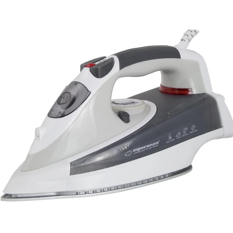 Утюг ESPERANZA CHINO CERAMIC EHI009, 2400 Вт, 300 мл, Керамическая подошва, Белый, Зеленый