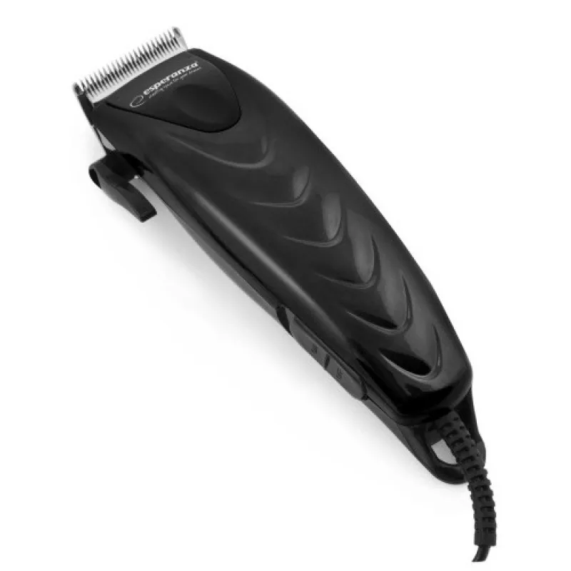 Машинка для стрижки ESPERANZA ELEGANT EBC002 BLACK, Сеть,  4 насадки,  Нержавеющая сталь