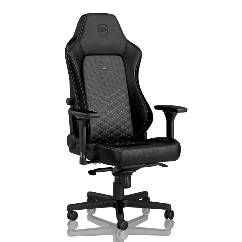 Fotoliu Gaming NobleChairs Hero NBL-HRO-PU-BPW Black/White, User max load up to 150kg / height 165-190cm
