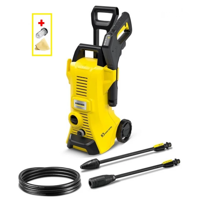 Masina de spalat cu presiune KARCHER K 3 POWER CONTROL, 1.6 kW, 380 l, h, 120 bar, 40°C temperatura maxima, Galben, Negru