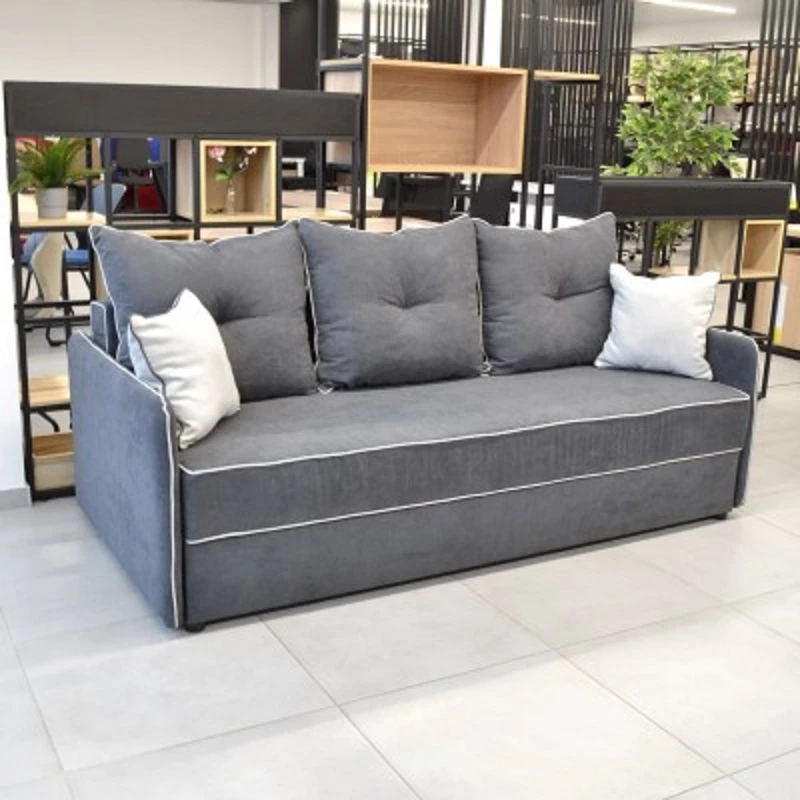 Диван DP LATIO, Раскладной диван,  Деревянный каркас,  Серый, 100x204,  140x190