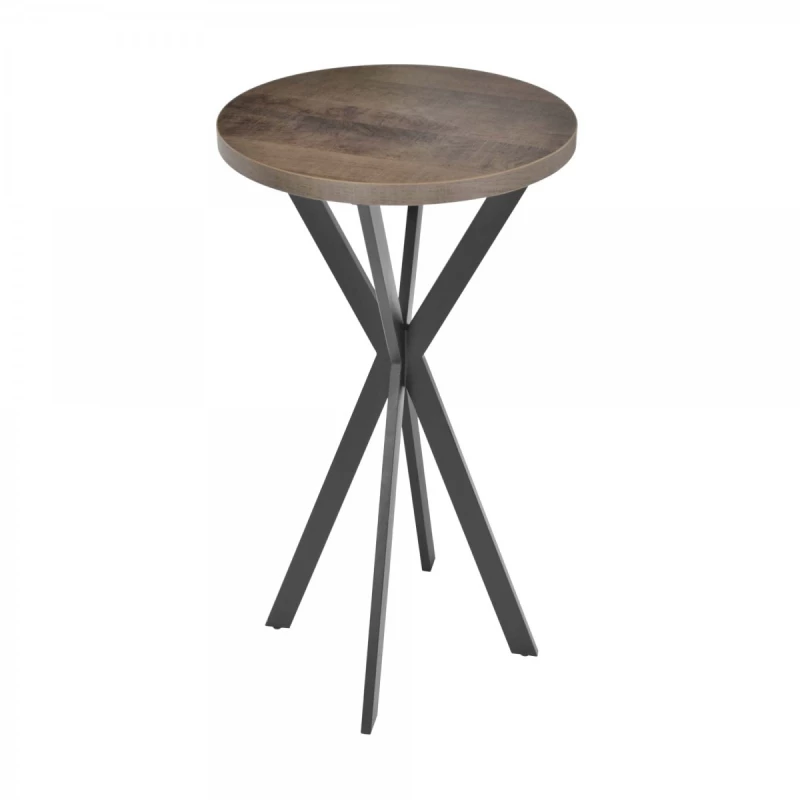 Masa cafea DP KLEO BAR  H1100 DIAMETRU, Masa de bar,  Negru,  Lemn intunecat,, 110 x 60 cm