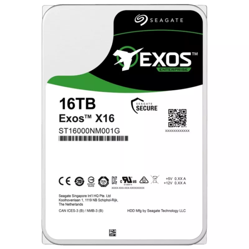 HDD SEAGATE Server Exos X16 (ST16000NM001G), 3.5 16.0TB, 256MB 7200rpm