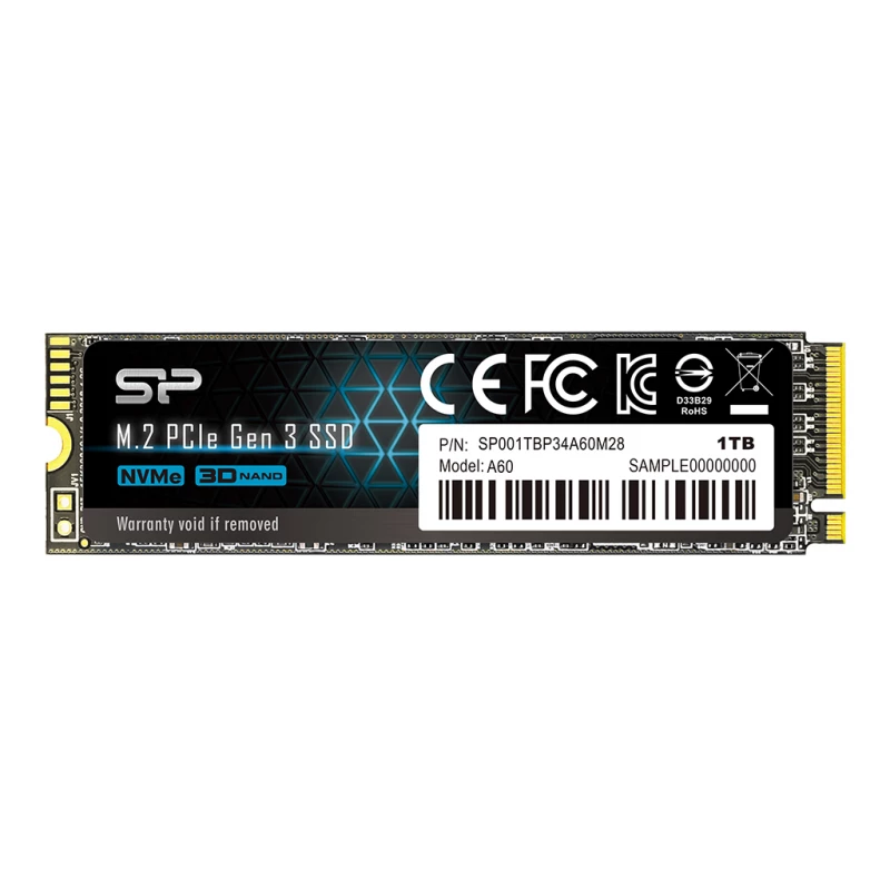 SSD SILICON POWER Power A60, M.2 NVMe 1.0TB, 3D NAND TLC