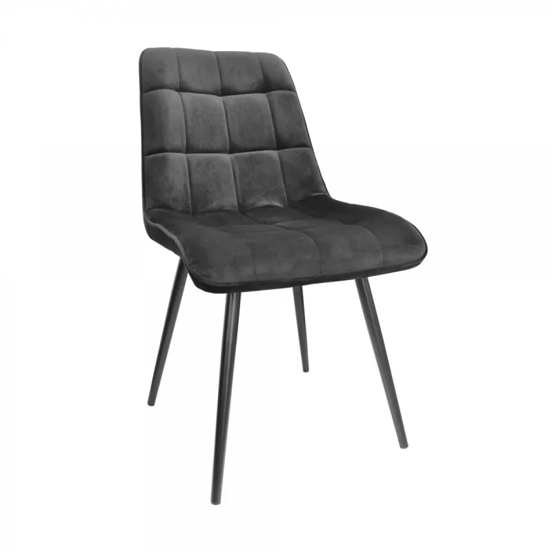 Scaun DP CAPELLA~BLACK+BLACK LEG DC-2002, Scaun,  Metal,  Placaj,  spuma poliuretanica,  Negru, 85 x 47 x 60