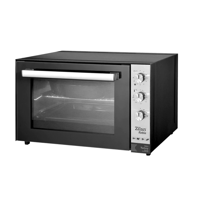 Cuptor electric Zilan ZLN3741 INOX, 2000 W,  70 l,  Grill electric,  Timer mecanic,  Negru