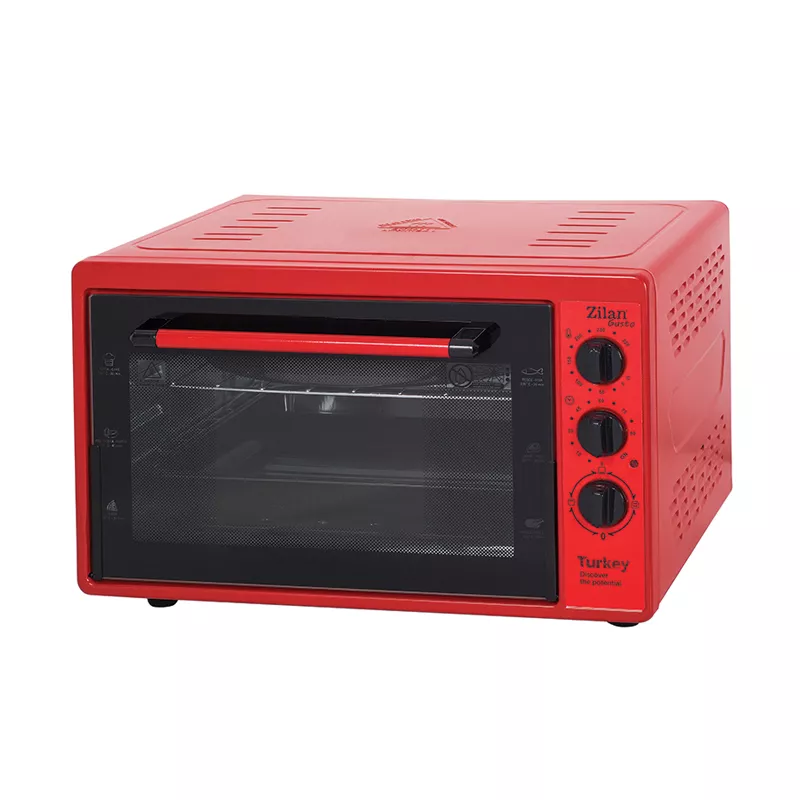 Cuptor electric Zilan ZLN5320 GUSTO, 1300 W,  32 l,  Grill electric,  Timer mecanic,  Rosu