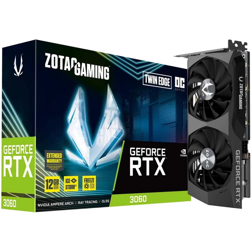 Placa video ZOTAC ZT-A30600H-10M, GeForce RTX 3060, 12GB GDDR6 192bit HDMI DP