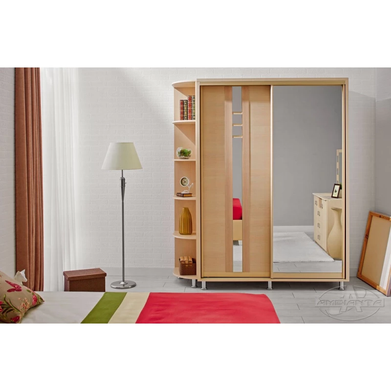 Стеллаж Ambianta Шкаф с раздвижной дверью CREMONA, ЛДСП,  Кремона,, 30 x 51.4 x 224