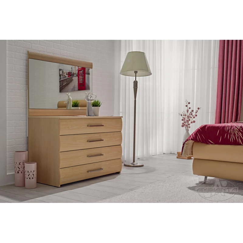 Комод Ambianta INTER-3 CREMONA, ЛДСП,  Кремона, 100 x 50.5 x 70