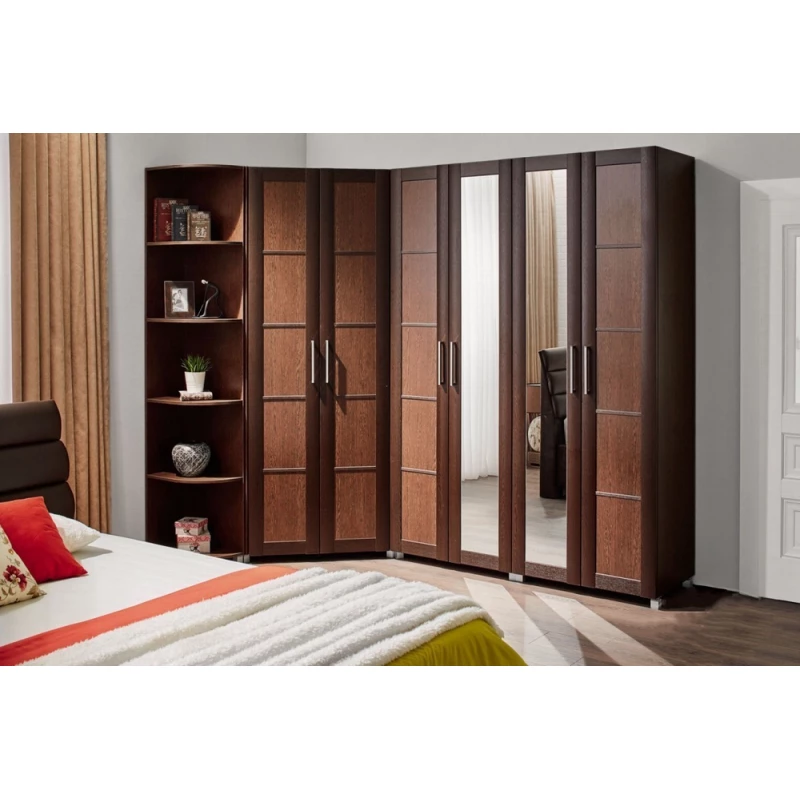 Dulap-colt Ambianta INTER-3 SONOMA INCHIS, PAL melaminat,  Sonoma inchis, 109 x 52.5 x 224