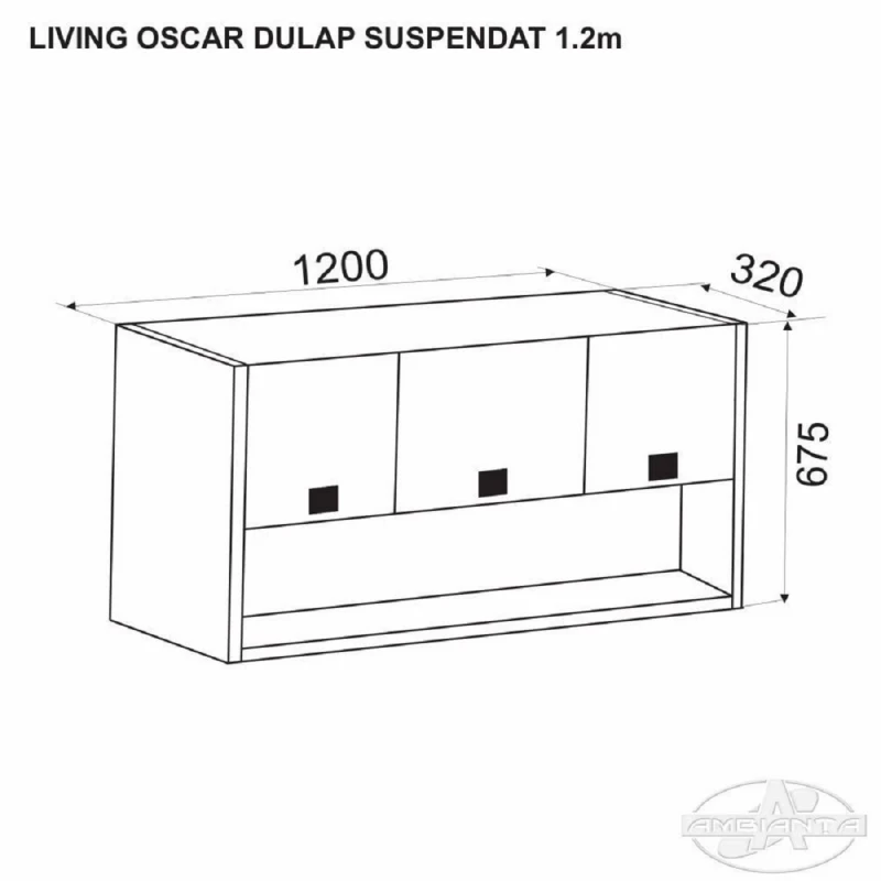 Подвесной шкаф Ambianta Oscar, Белый Самоа