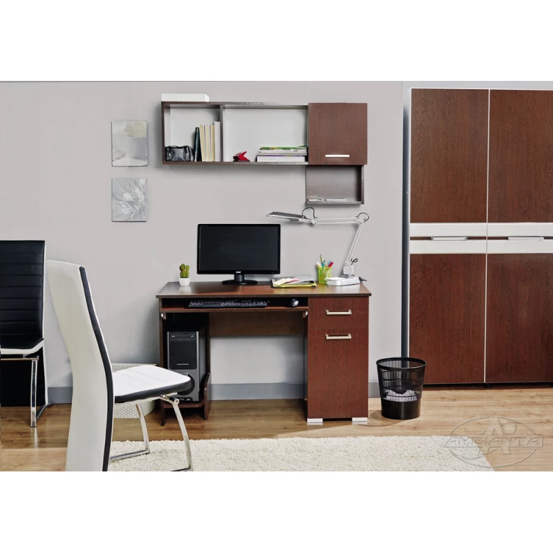 Masa de calculator Ambianta STAR, PAL melaminat,  Sonoma inchis,, 120 x 76 x 60