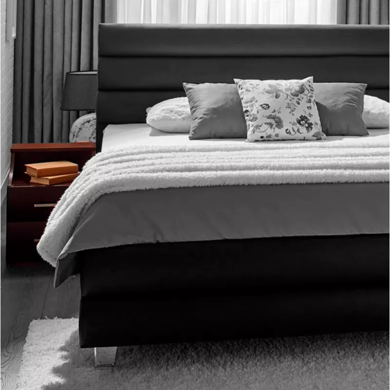 Noptiera Ambianta INTER-3, 2 sertare,  PAL melaminat,  Sonoma inchis,, 39.7 x 44 x 49