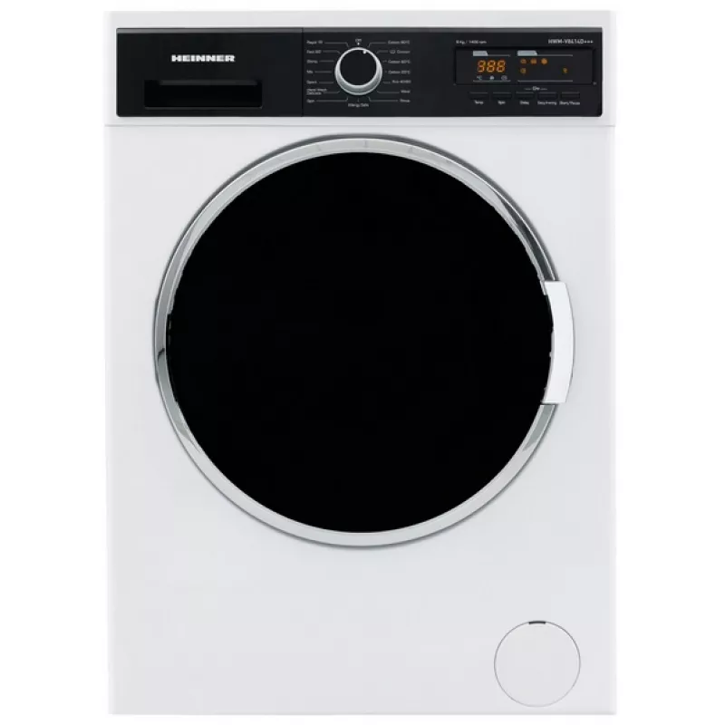 Masina de spalat rufe Heinner HWM-V8414D+++, Standard,  8 kg,  1400 RPM,  15 programe,  Alb, A+++