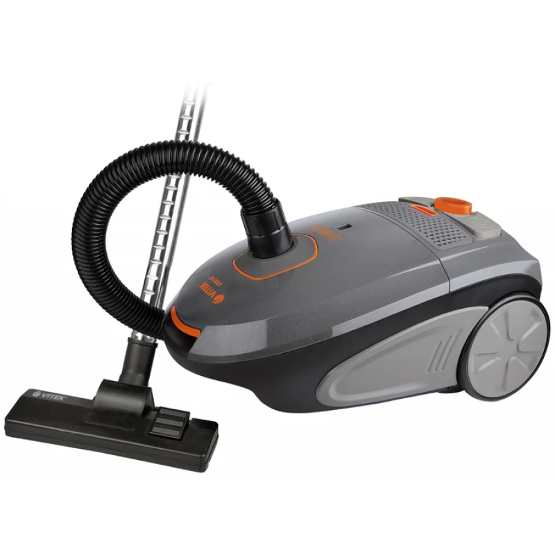 Aspirator cu sac VITEK VT-1899, 2200 W, 4 l, HEPA, Gri, Orange, Negru