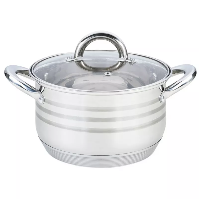 Cratita cu capac Maestro MR-3513- 20, 3.9 l,  20 сm,  Inox,  Inox