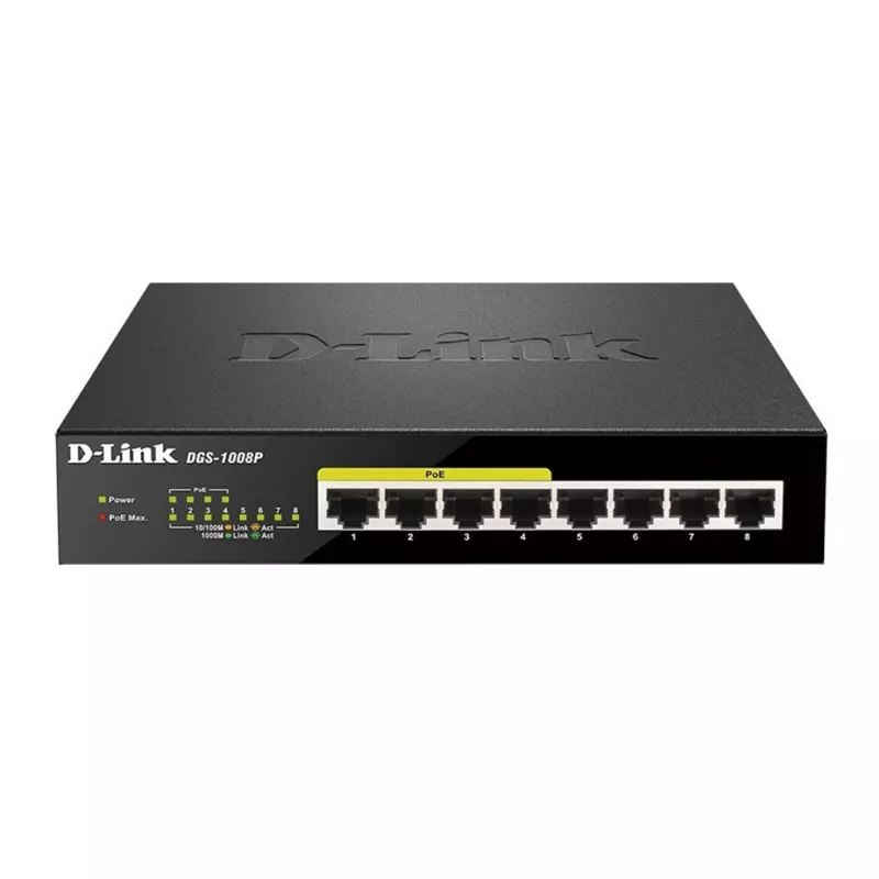 Коммутатор сетевой D-LINK DGS-1008P/E1A