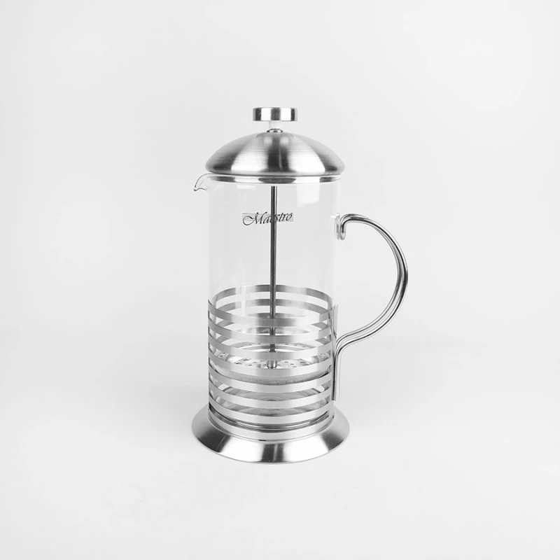 French-press Maestro MR-1664-800, 0.8 l,  Inox,  Sticla,  Inox