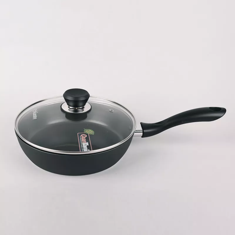 Сковорода с крышкой Maestro MR-1205-28, 28 см,  Алюминий,  Aнтипригарное покрытие,  Черный