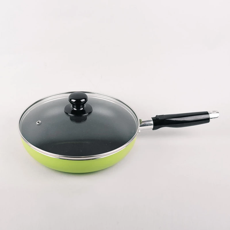 Сковорода с крышкой Maestro MR-1200-28, 28 см,  Алюминий,  Aнтипригарное покрытие,  Красный,  Зеленый,  Желтый