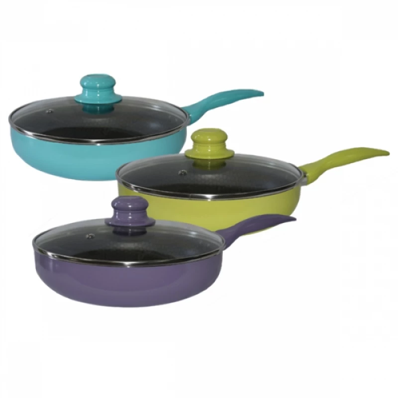 Tigaie cu capac Fantastic MR-1200-26, 26 cm,  Aluminiu de inalta calitate ,  Ceramica antiaderenta,  Сulori un sortiment