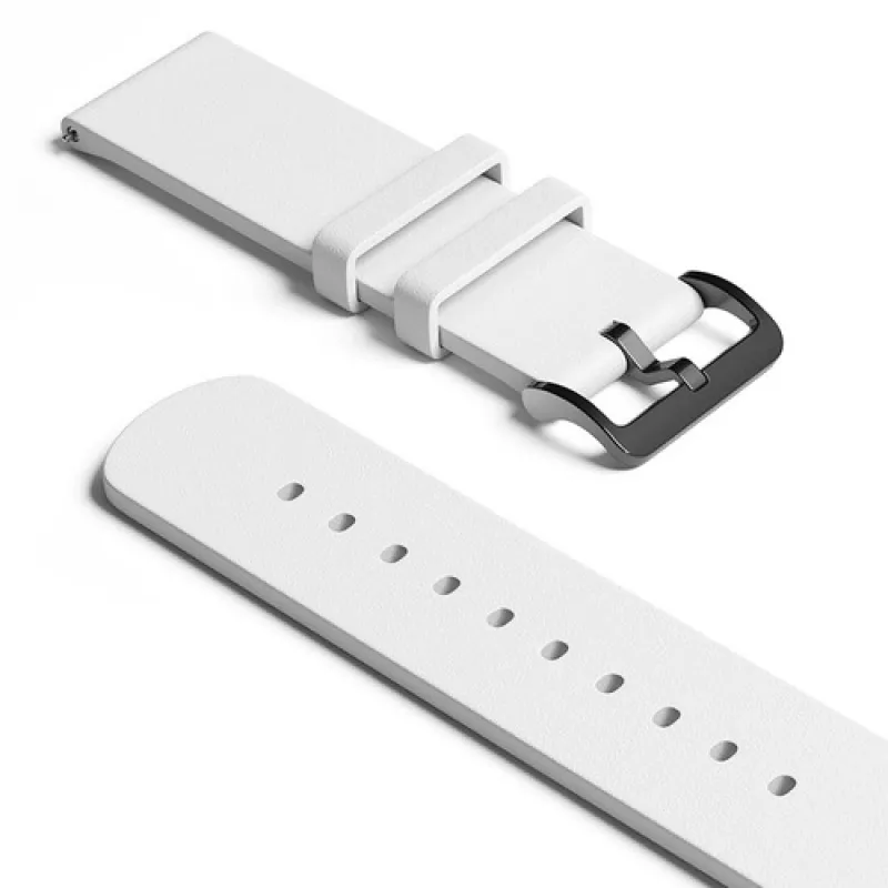Ремешок браслет для часов Xiaomi STRAP LEATHER AMAZFIT 20MM WHITE
